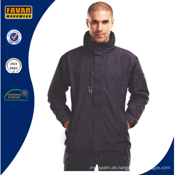 Herren Marine Wasserdichte Regenjacke